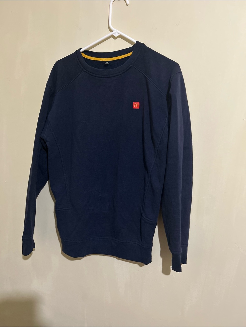 McDonald's Navy Crewneck with Red Logo and Yellow Trim
